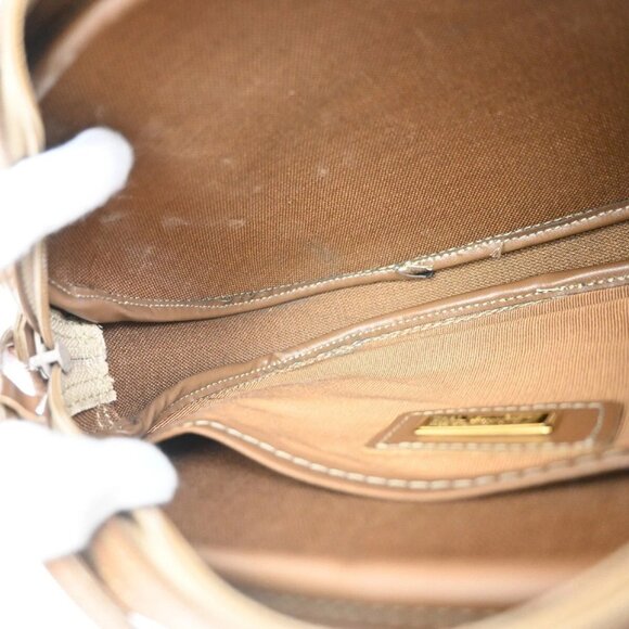 CHRISTIAN DIOR Logos Honeycomb Shoulder Bag PVC Leather Brown Gold 68FB851 - Picture 12 of 15